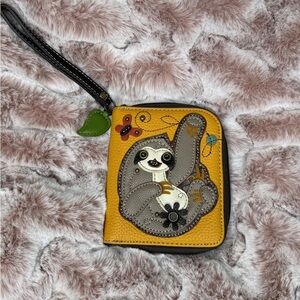 Chala Sloth Zip Wallet Wristlet